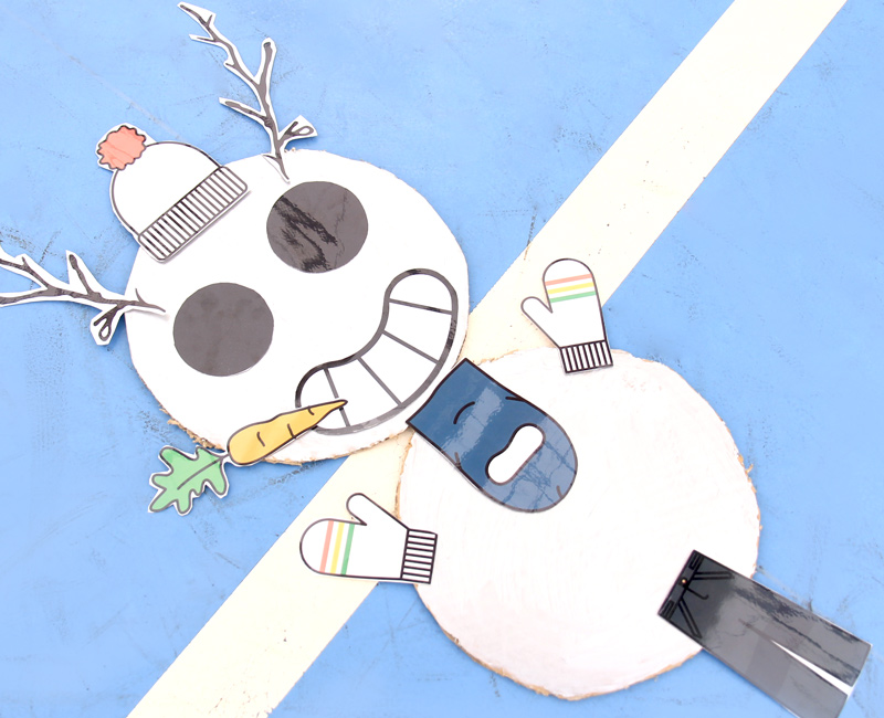 PAL English Club クリスマスイベント　福笑い雪だるま